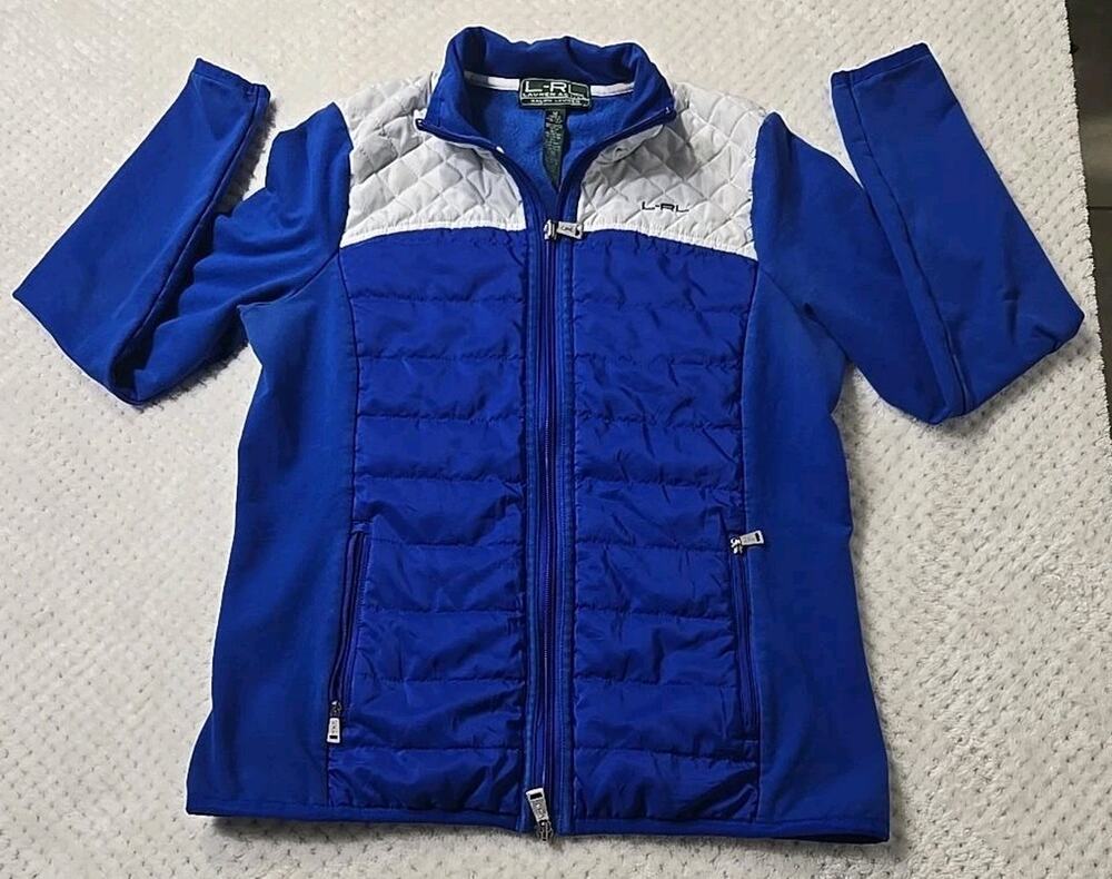 Lauren Ralph Lauren L-RL Active Women's M Blue Quilted Lightweight Jacket #0358